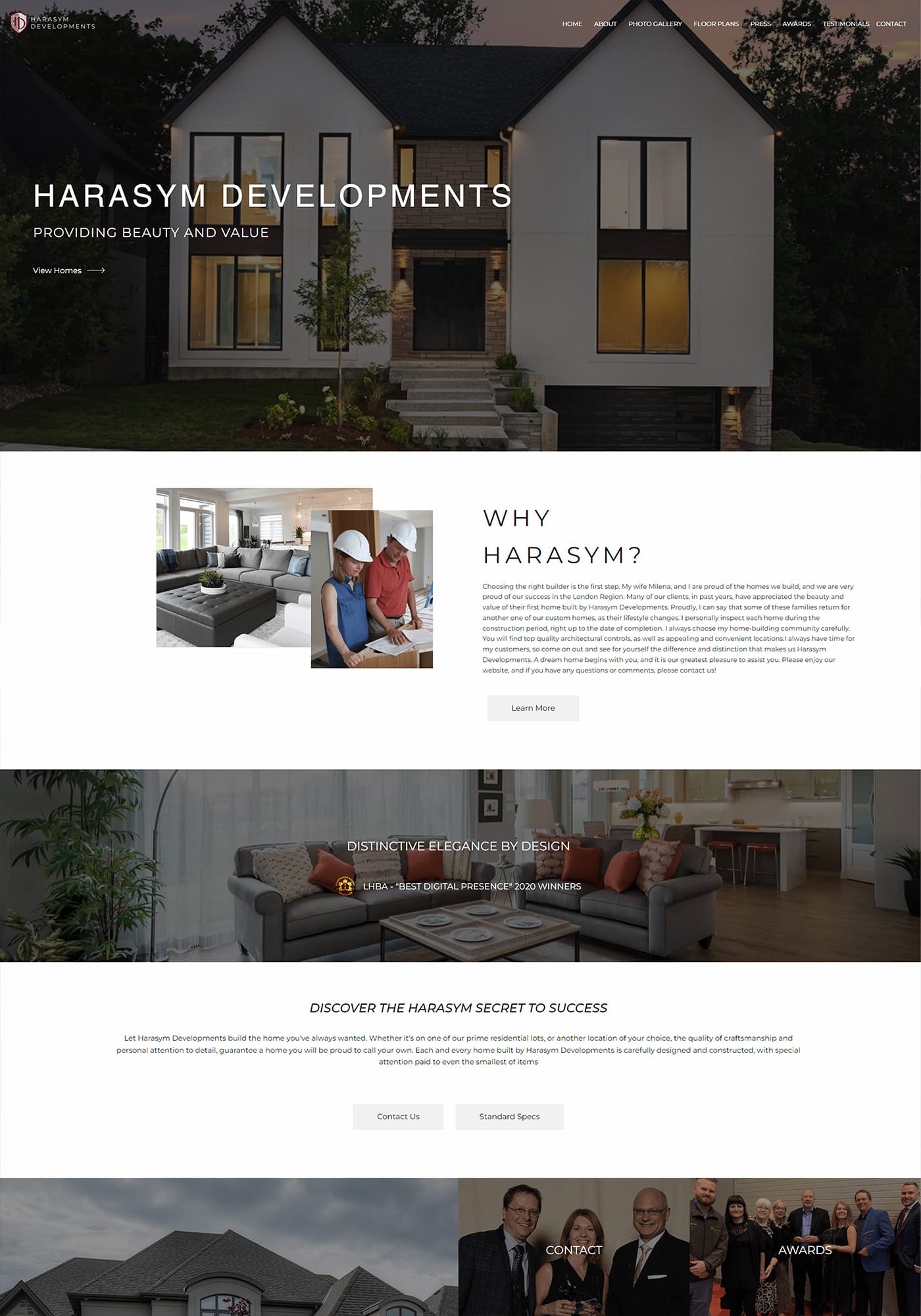 Custom Home Builders Website Designs - Home Page