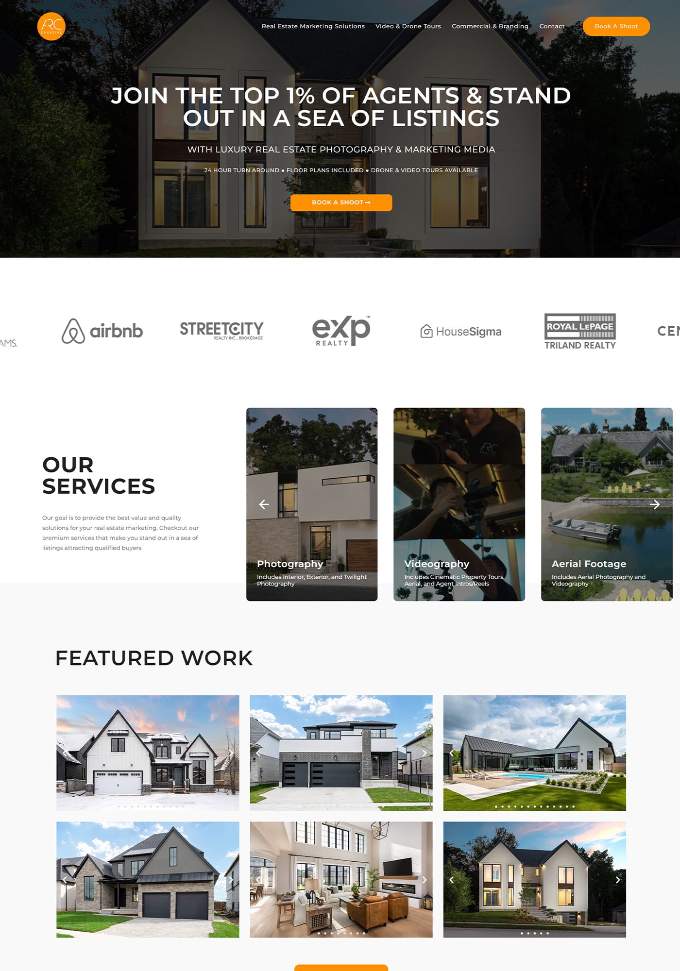 Real Estate Photography Website Designs - Service Page - Service Page - Photography