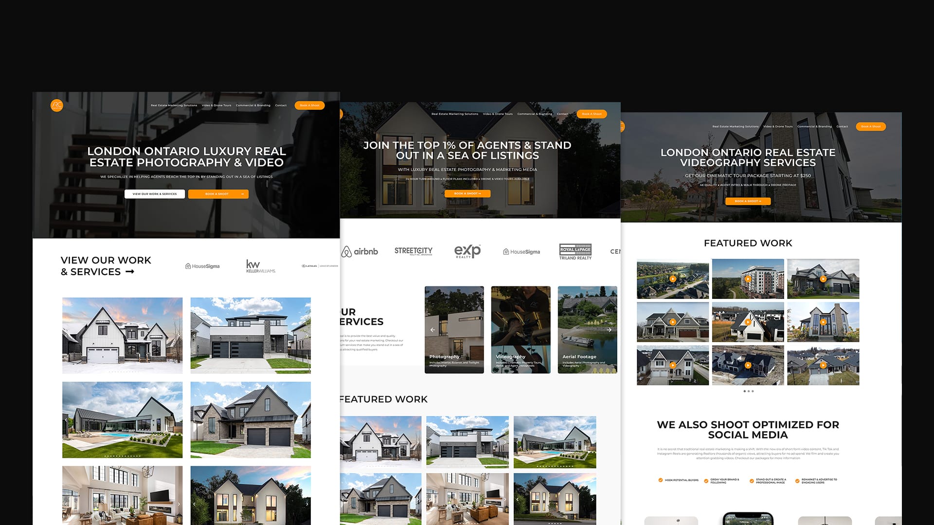 Real Estate Photography Website Design